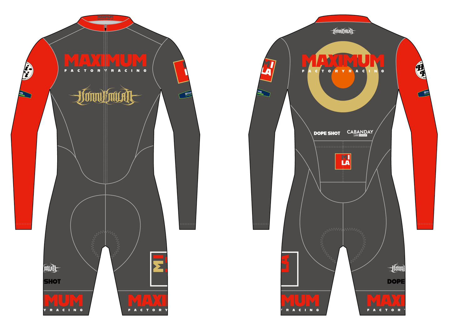 MAXIMUM Factory Racing 2026 Skinsuit in Dark Grey